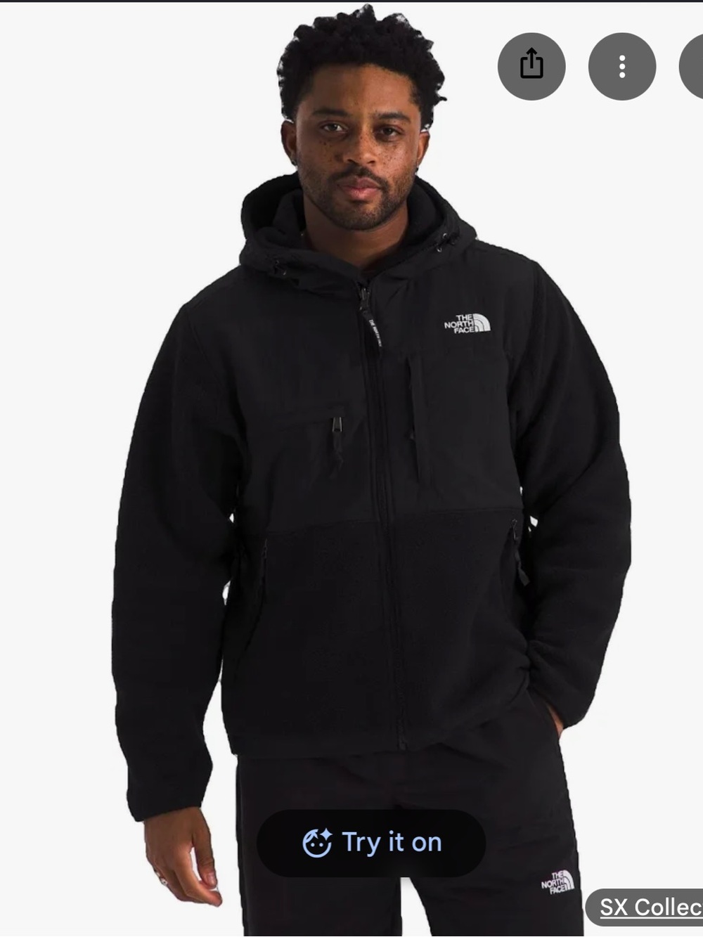 The North Face Men's Retro Denali Hoodie Medium Hooded Zip Up Jacket Fleece